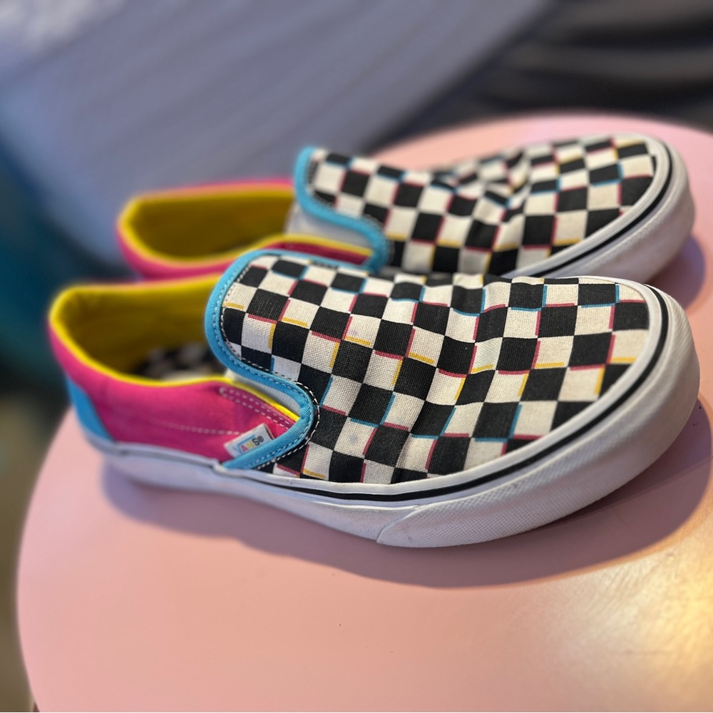 Vans Multicolor Checkerboard Slip-Ons